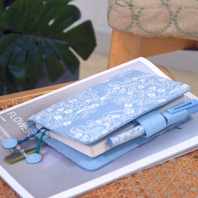 Hand Made Stitching Floral Cloth Cover DIY Journal Agenda Diary Supplies The Lucky Flowers A5 A6