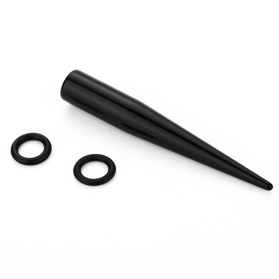 1Pc 7mm 9mm Black Acrylic Ear Tapers Stretcher Ear Plugs and Tunnels Piercing Expanders Gauges Earrings Body Jewelry