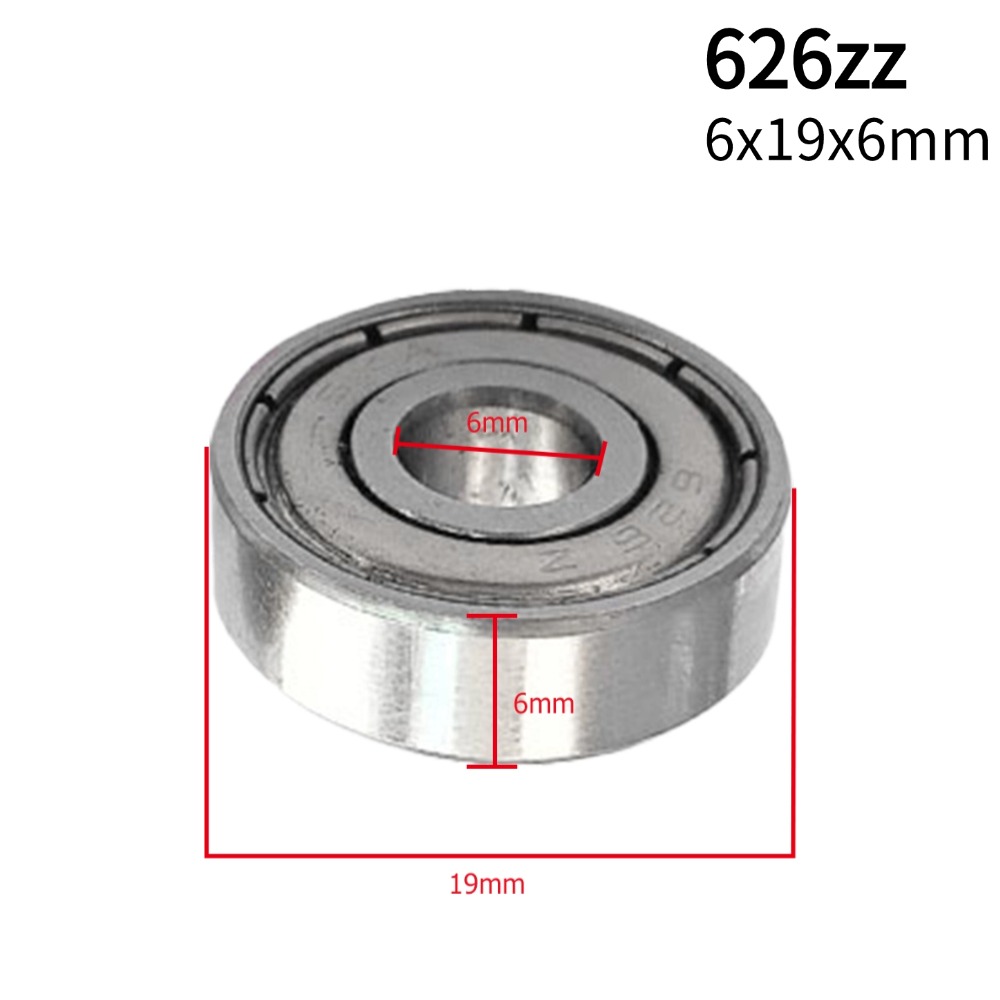 Rodamientos de bolas de piezas, pieza de acero al carbono con ranura profunda para monopatín, 10-100, 608zz, 623zz, 625zz, 626zz, 685zz, 688zz, 607zz: Plata / 4 Unids