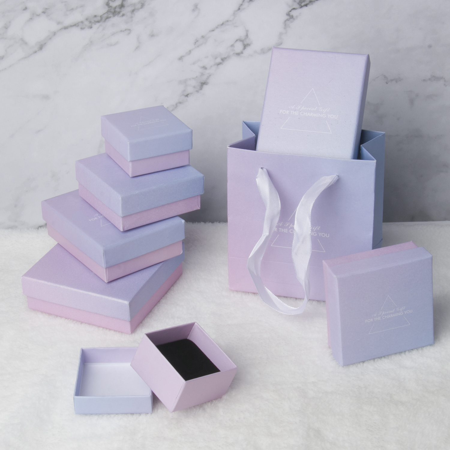 Joyero de papel, cajas de cartón para pulseras, anillos, de joyería, embalaje de exhibición, caja de embalaje de almacenamiento
