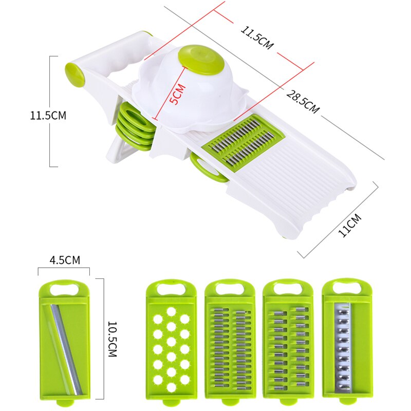 Trancheuse manuelle multifonctionnelle bol de vidange légumes coupe gadgets de cuisine hachoir râpe avec panier de vidange rotatif WF: B