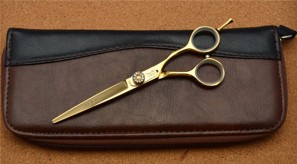 5,5 zoll Jason TOP Friseur Schere 440C Diamante Barbers & #39s Schneiden Schere Ausdünnung Schere haar