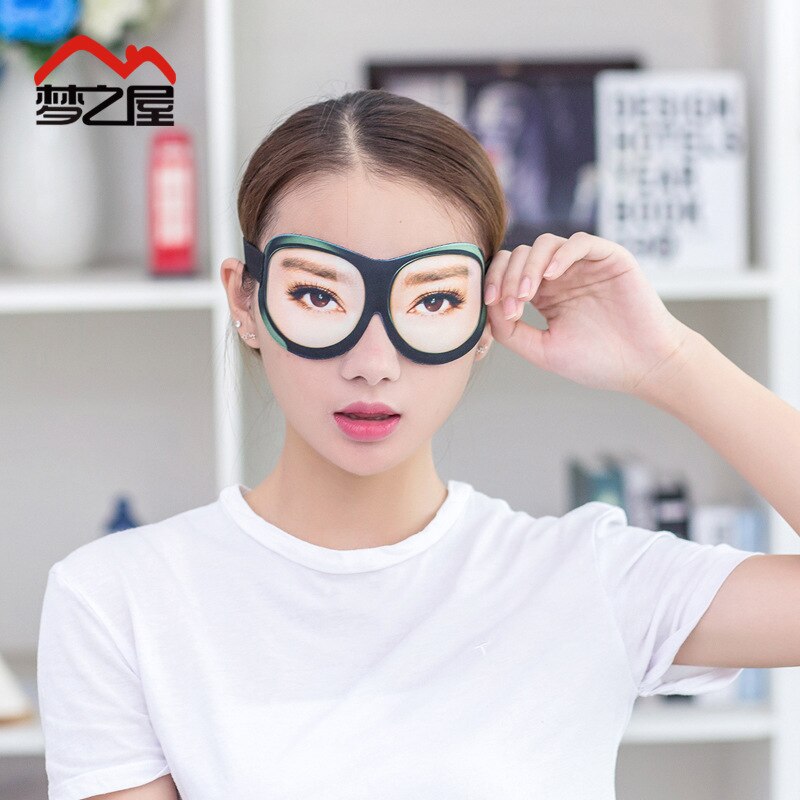 3D Weiche Schlaf Maske unverwechselbar Eyeshade Assistent Augenklappe Machen Schlafen Lustige: Auge1