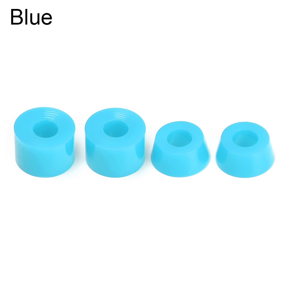 4Pcs Skateboard Bushing Truck Wheels Axle Bushings Scooter PU Cushion Dancing Longboard Skateboard Shockproof Accessories: Blue