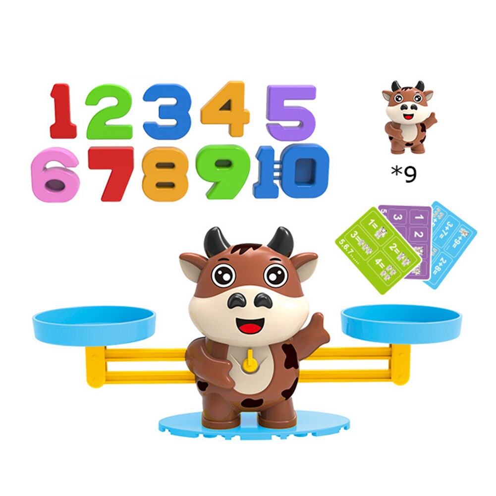 Montessori Math Toy Digital Monkey Balance Scale Educational Math Penguin Balancing Scale Number Board Game Kids Learning Toys: 7