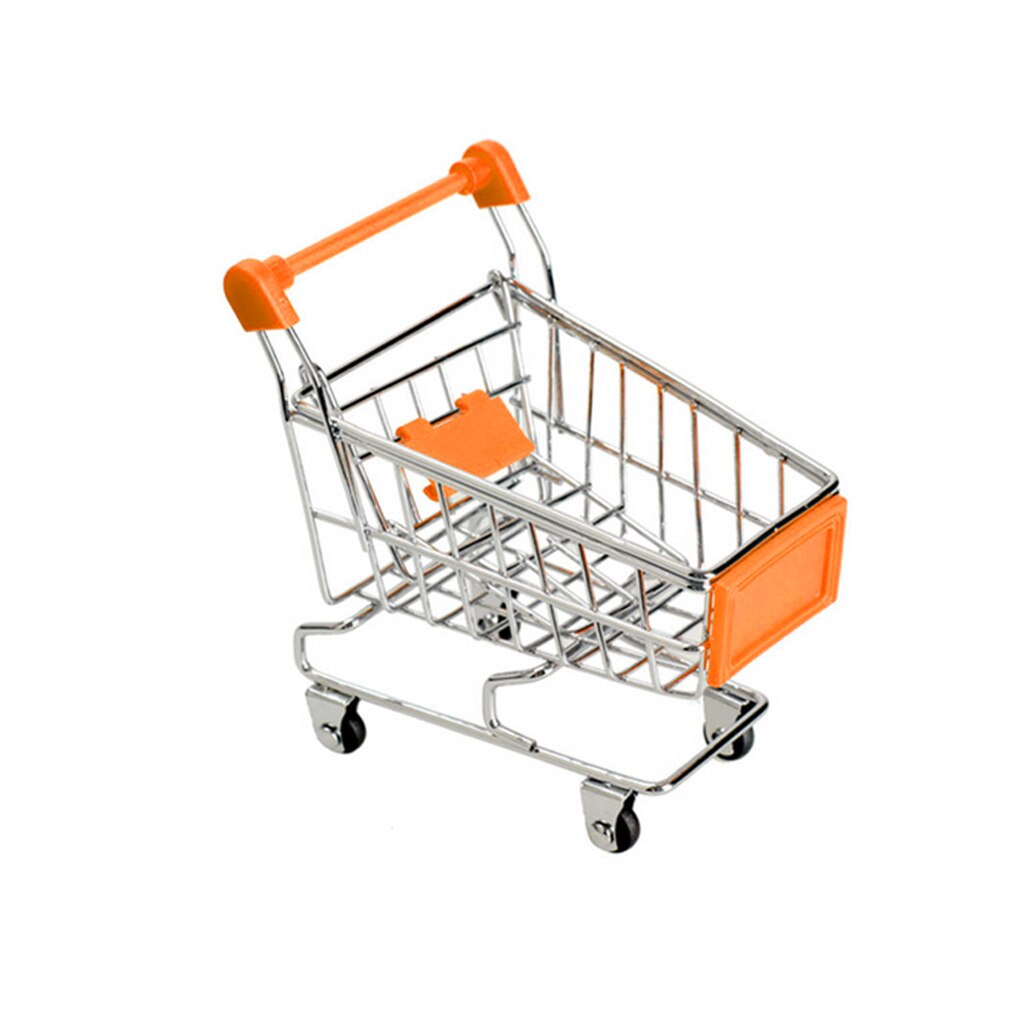 Simulación para bebés y niños Mini carritos de compras de juguete Handcart supermercado cesta de almacenamiento carrito de juguete