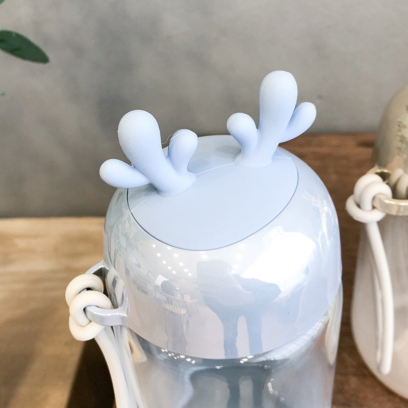 Gradient hjorthorn 300ml söta vattenkopp barns resande vattenkopp färgglada flickor