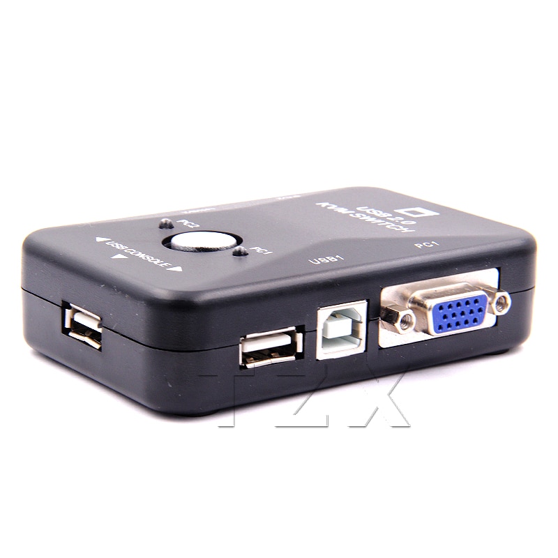 Newest USB KVM Switch Switcher 2 Port VGA SVGA Switch Box USB 2.0 Mouse Keyboard 1920*1440 Switch