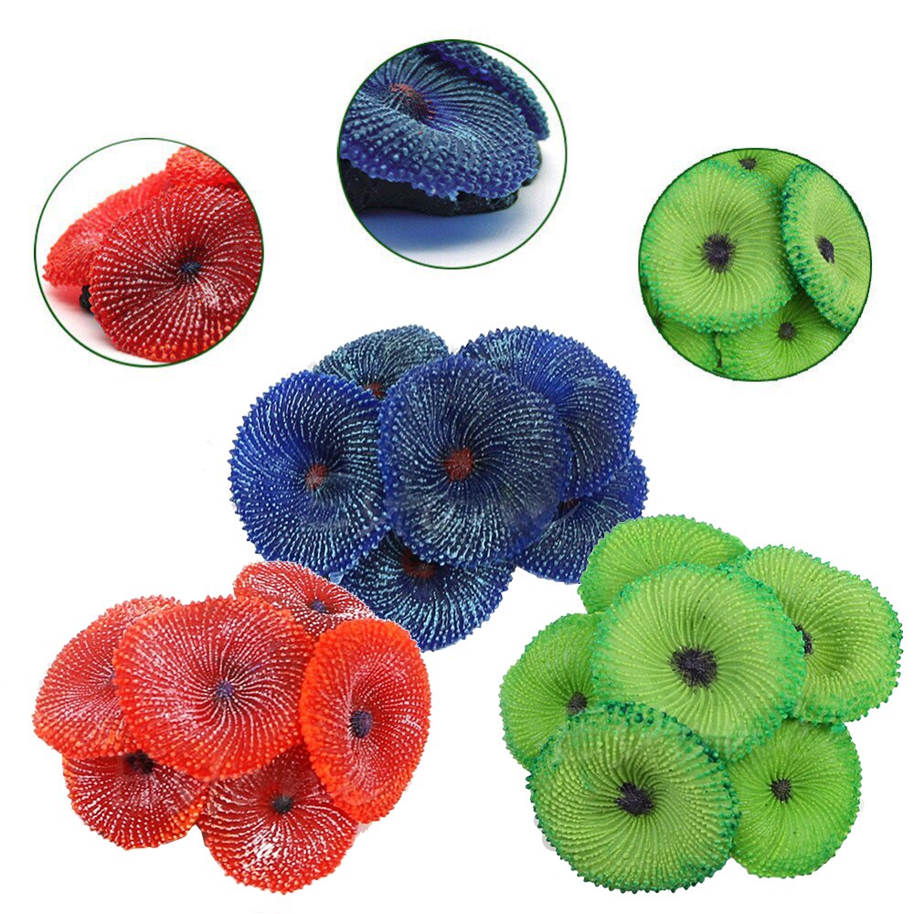 Kunstmatige Hars Koraal Zee Plant Ornament Siliconen Nontoxic Blue Kunstmatige Coral Plant Ornament Voor Aquarium Decor Supplies