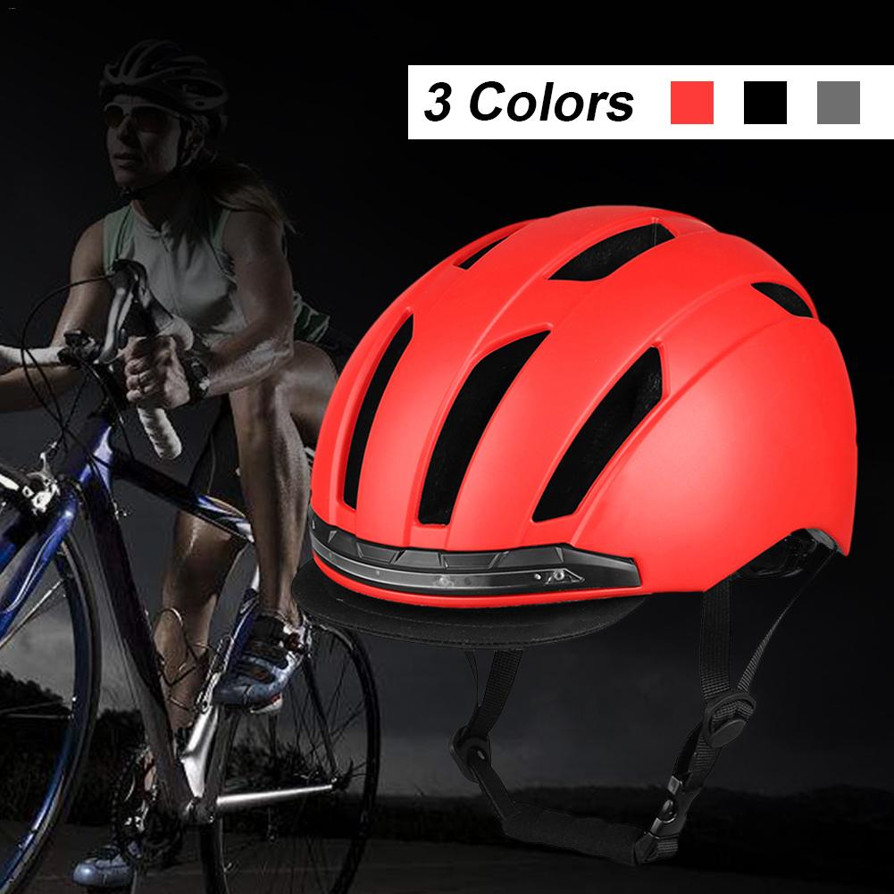 Bicycle Helmet Protective Remote Control Front Rear Indicator Light Safety Helmet For Bikes Scooters