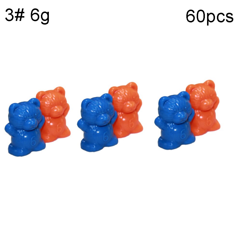 60Pcs Colorful Bear Shape Counters Toy Counting Numbers Classroom Teaching Aids: 6g