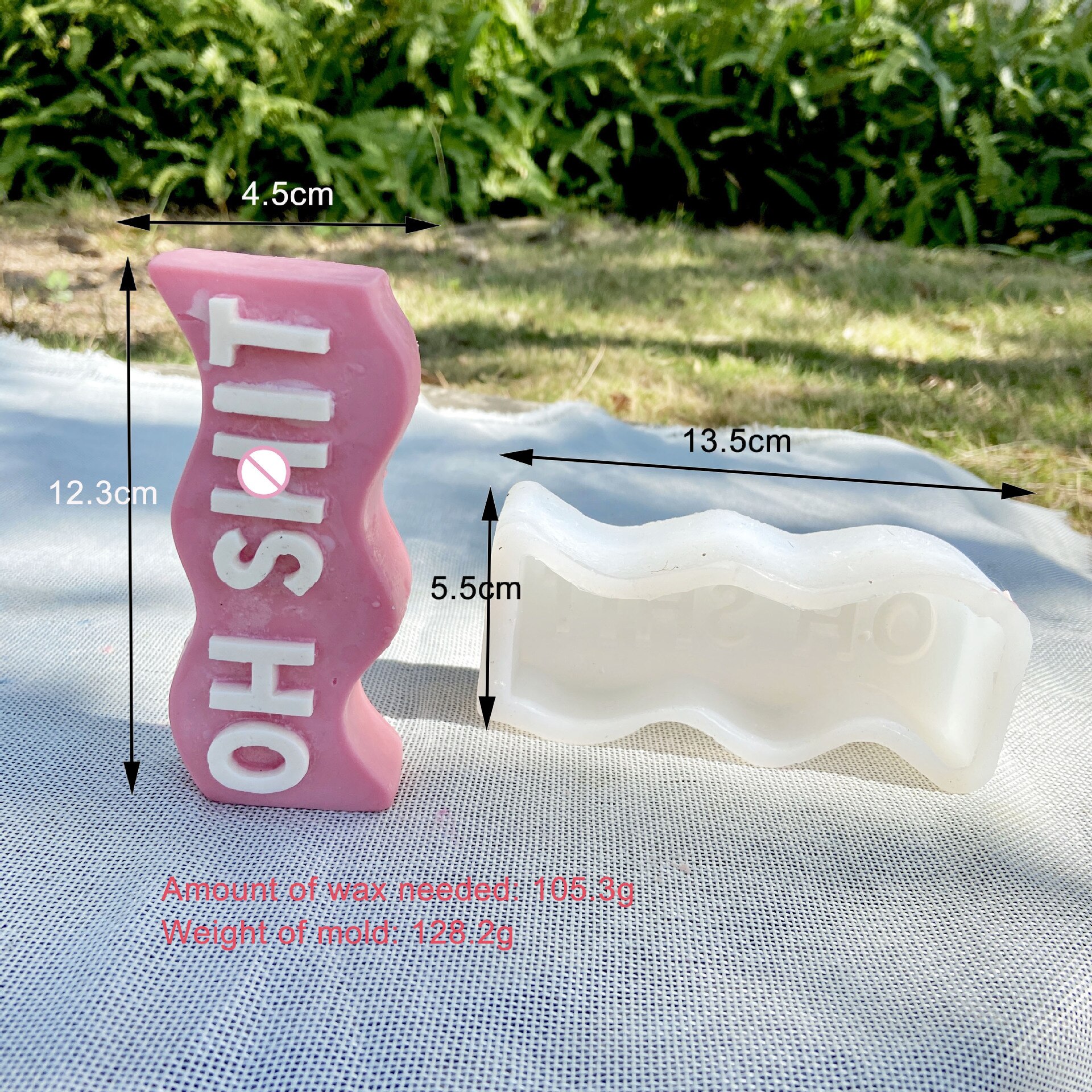 Molde de silicona con letras 3D para fabricación de velas, molde hecho a mano de resina para jabón, cubo de hielo, decoración para en casa, Kit de fabricación de velas de: F