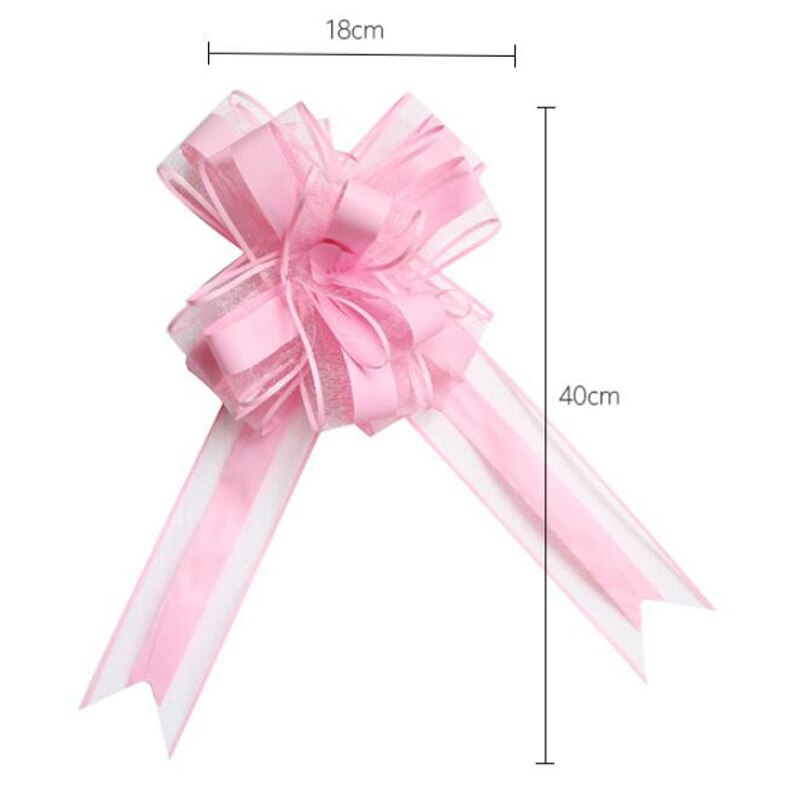 Strik lint snoepkleurige sneeuw garen omwikkeld rand jaar feest bruiloft tas auto familie verpakking decoratief lint