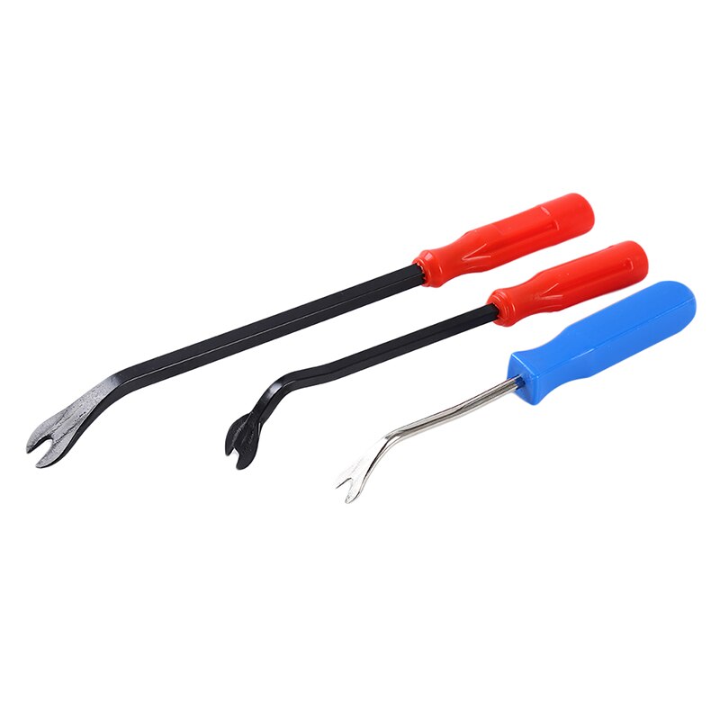 3 stk/sæt clips tang sæt fastener remover combo reparationssæt spænde plast bil dør søm aftrækker trim paneler clip