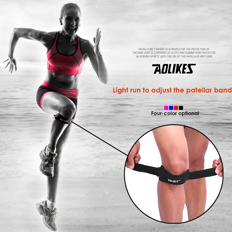 Aolikes sport dobbeltvirkende knæbånd støttebånd knæbøjlebeskyttelse smertelindring patella senebetændelse sundhed