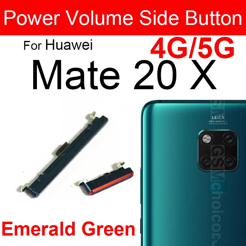 Power Volume Button For Huawei Mate 20 20Lite 20Pro 20X Up Down Audio Control Button Replacement Repair Parts Flex Ribbon Cable: Mate 20X Green
