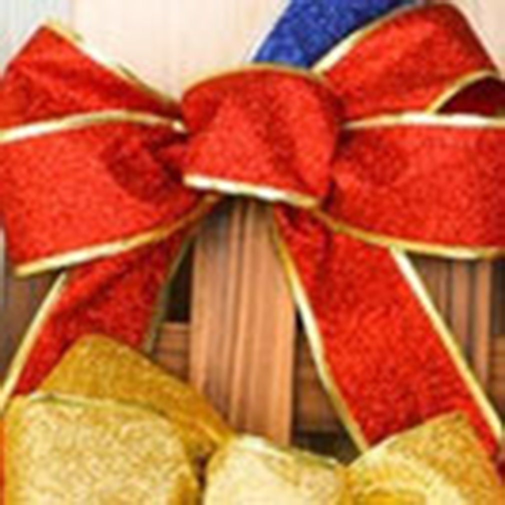 Christmas Tree Bow Ornaments Knot Flower Christmas Tree Decoration Christmas Flower Artificial Flower Family DecorSilver