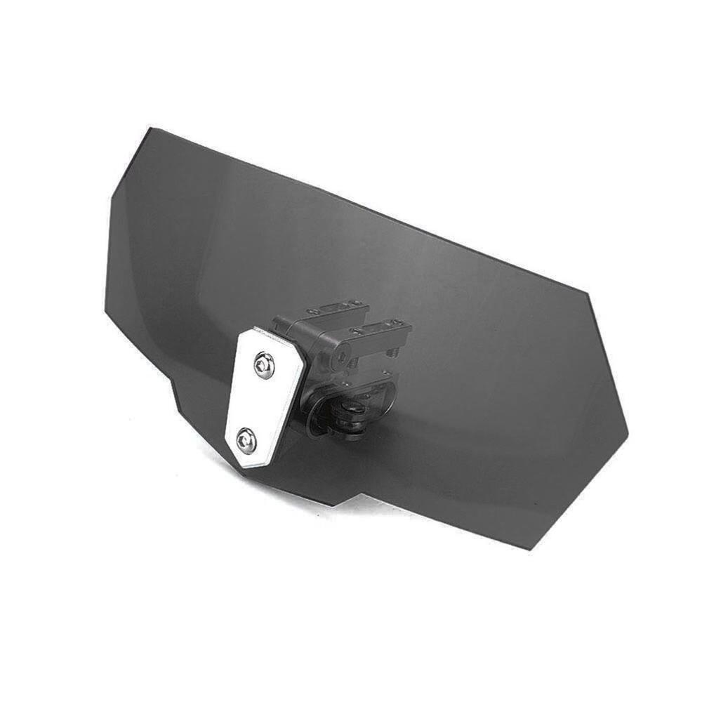 Moto universel modifié rehaussé universel petit pare-brise pare-brise installé petit pare-brise: black