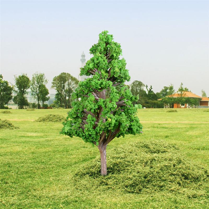 Kunstmatige Mini Boom Planten Miniatuur Tuin Landschapsarchitectuur Decor Simulatie Plastic Boom Huis Model Grote Maat 78x44mm