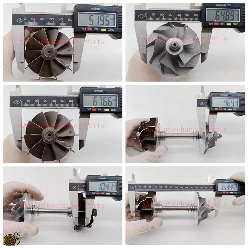 Rueda de turbina CT26 52x67,7mm, rueda de compresor de 10baldes 42x65mm,5/5 17201-17020,17201-17010 proveedor de piezas de turbocompresor AAA