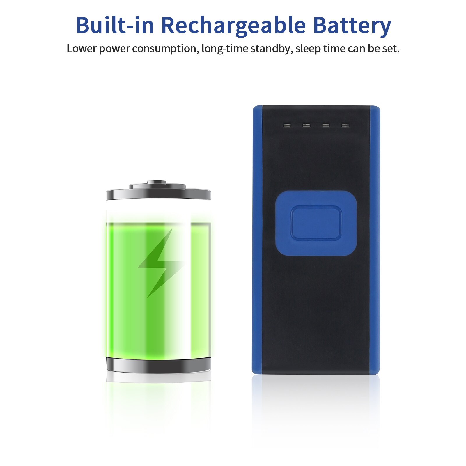 Aibecy handheld 1d 2d qr mini-barcode-scanner 3- in -1 bt &amp; 2.4g kabelloser & usb-kabelgebundener barcode-leser tragbarer scanner