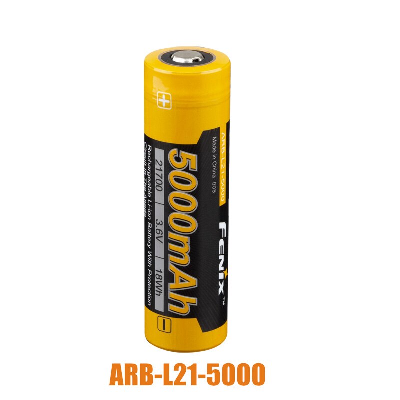 Fenix ARB-L21-5000 21700 oplaadbare Li-Ion batterij 5000mAh met PD36R gewijd