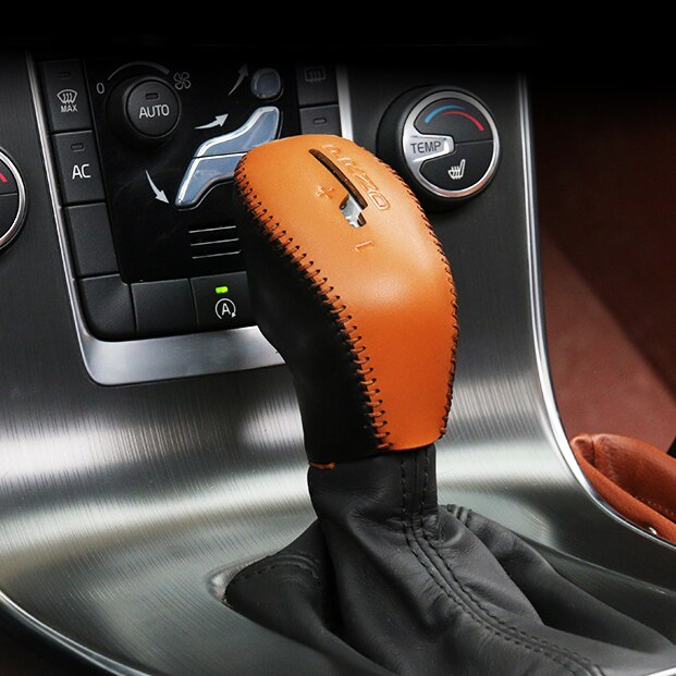 Auto-accessoires 1 st. voor volvo  xc60 s60l v40 v60 s80l s60 lederen versnellingspookkop, opberghoes voor versnellingspook