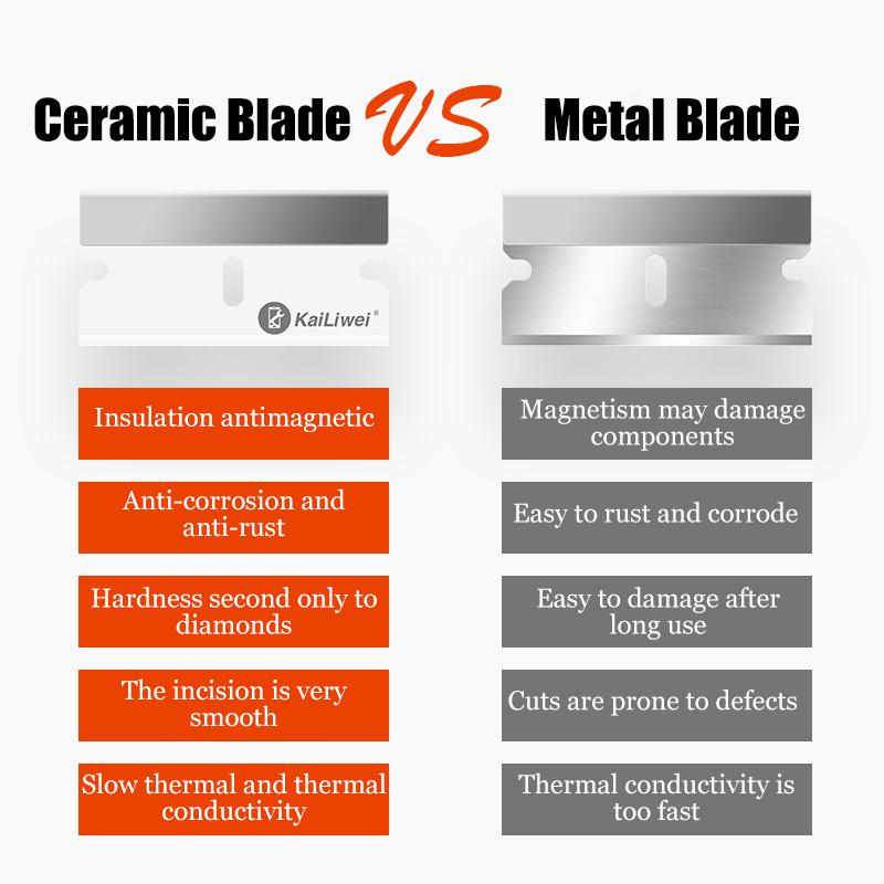 Ceramic Glass Oven Razor Scraper Plastic Handle Razor Scraper Ceramic Glass Oven LCD remove glue Window Tinting Tool Blade