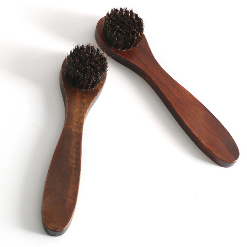 Travel Cleaning Tools Useful Dauber Wood Handle Shoe Brush Portable Long Boot Light Weight Polish Shine Hand Held Household