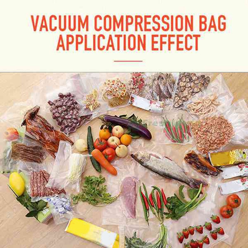 4 stk vakum forseglingsmaskin pakker poser for vakuumpakke maskin korn til innpakninger matforsegler (28 x 500cm)