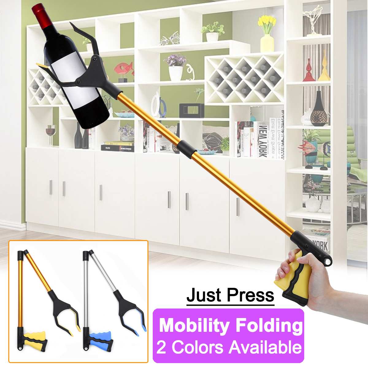 Foldable Litter Reacher Pickers Pick Up Tools Gripper Extender Grabber Picker Collapsible Garbage Pick Up Hand Tool Grabbers