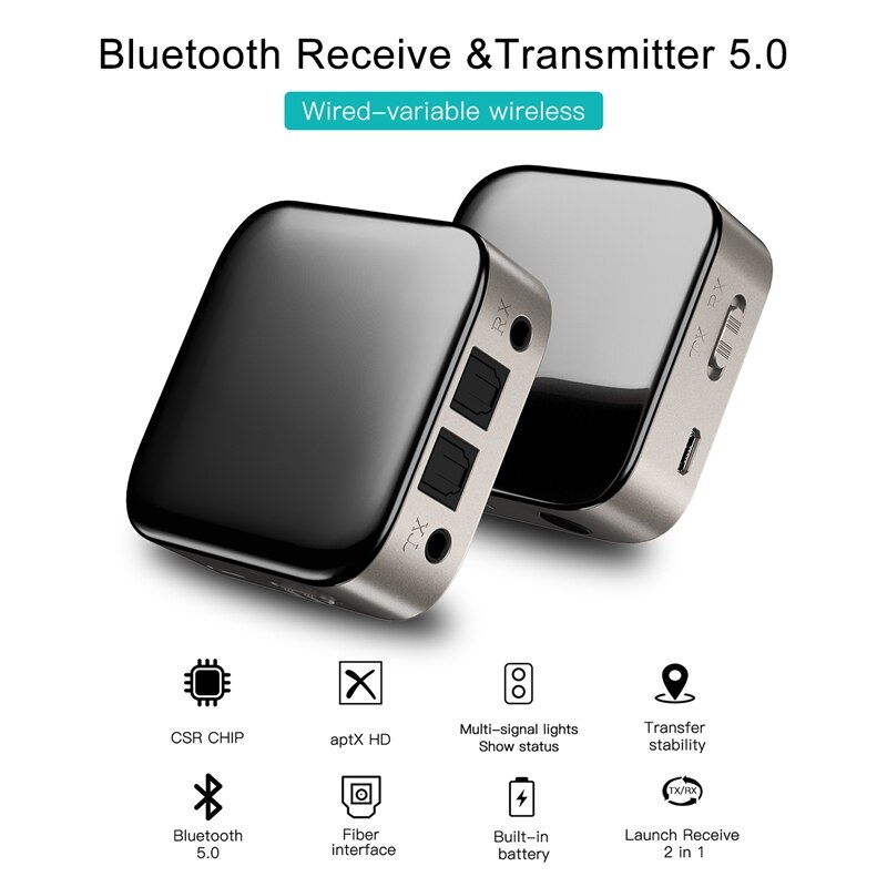 Bluetooth Transmitter Receiver Wireless o Bluetooth Adapter Optical 3.5mm Stereo Output Support SBC RX ACC R29