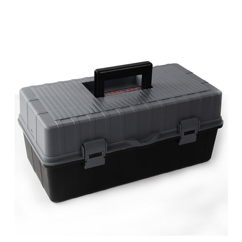 16 inch Portable Tool Box Three Layers Tools Organizer Large Storage For Tools Components Plastic Toolbox Car Repair Box
