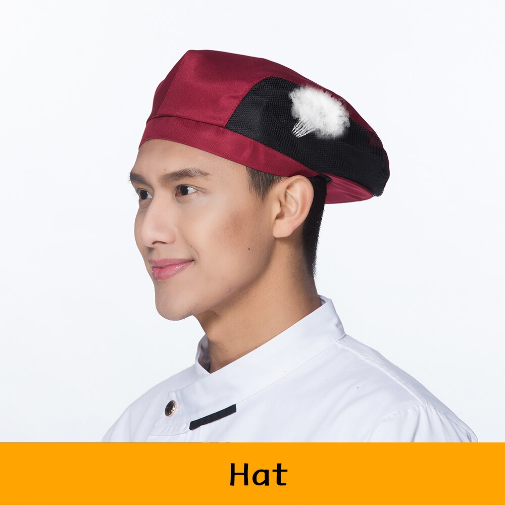 Unisex Chef Hat Food Service Cap Breathable Mesh Cap Restaurant Kitchen Coffee Shop Bar Hotel Baking Waiter Work Hat: 2