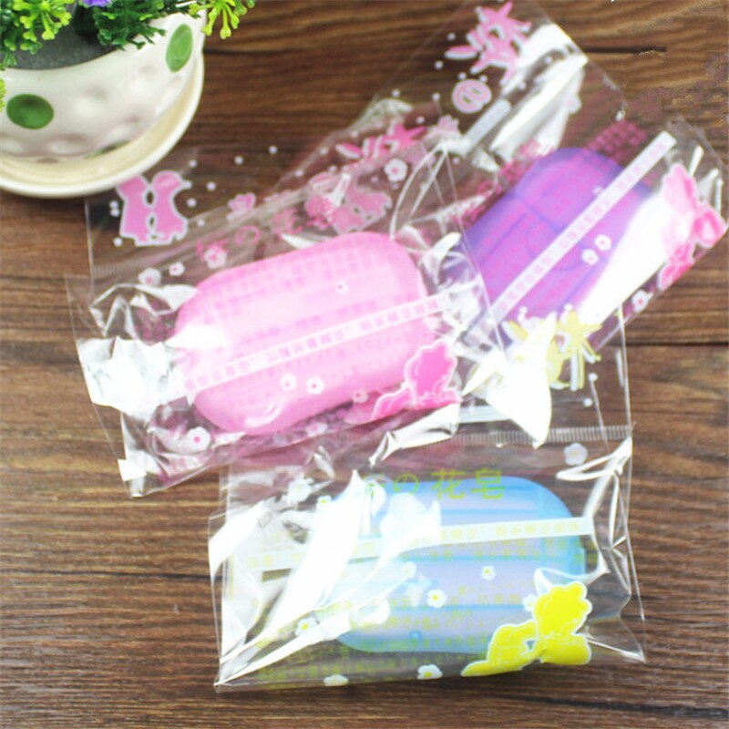 1 pc Doos Draagbare Wassen Slice Sheets Hand Bath Travel Scented Schuimende Papier Zeep