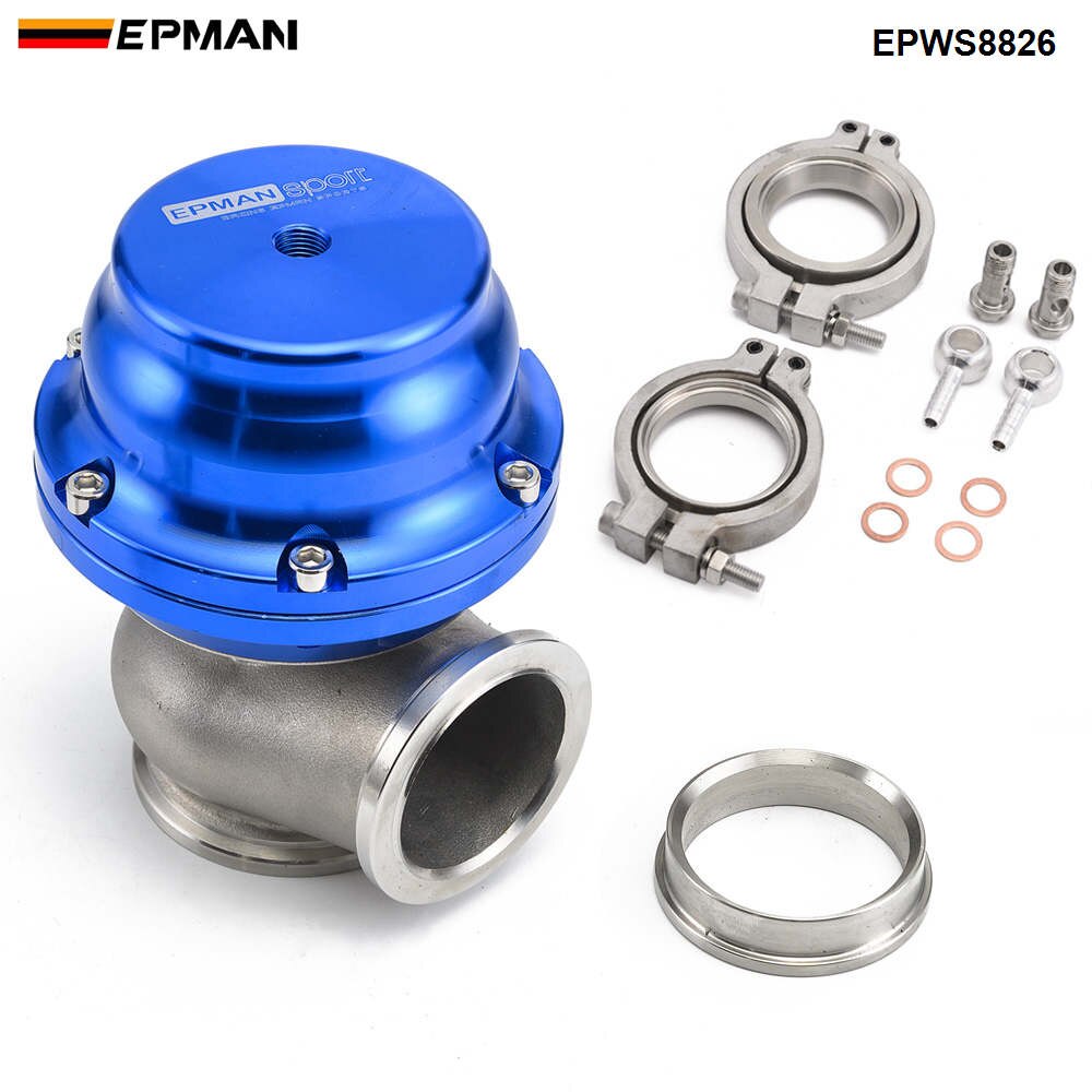 Epman Sport Car V44 MVR 44mm V Band External Wastegate Kit 24PSI Turbo Wastegate EPWS8826: Blue