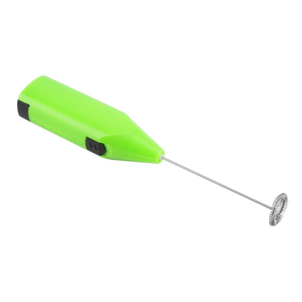 Mini elétrica batendo ovo misturador de café espuma cozinha ferramenta leite bebida misturador agitador eletrodomésticos aço inoxidável misturador alimentos: Green