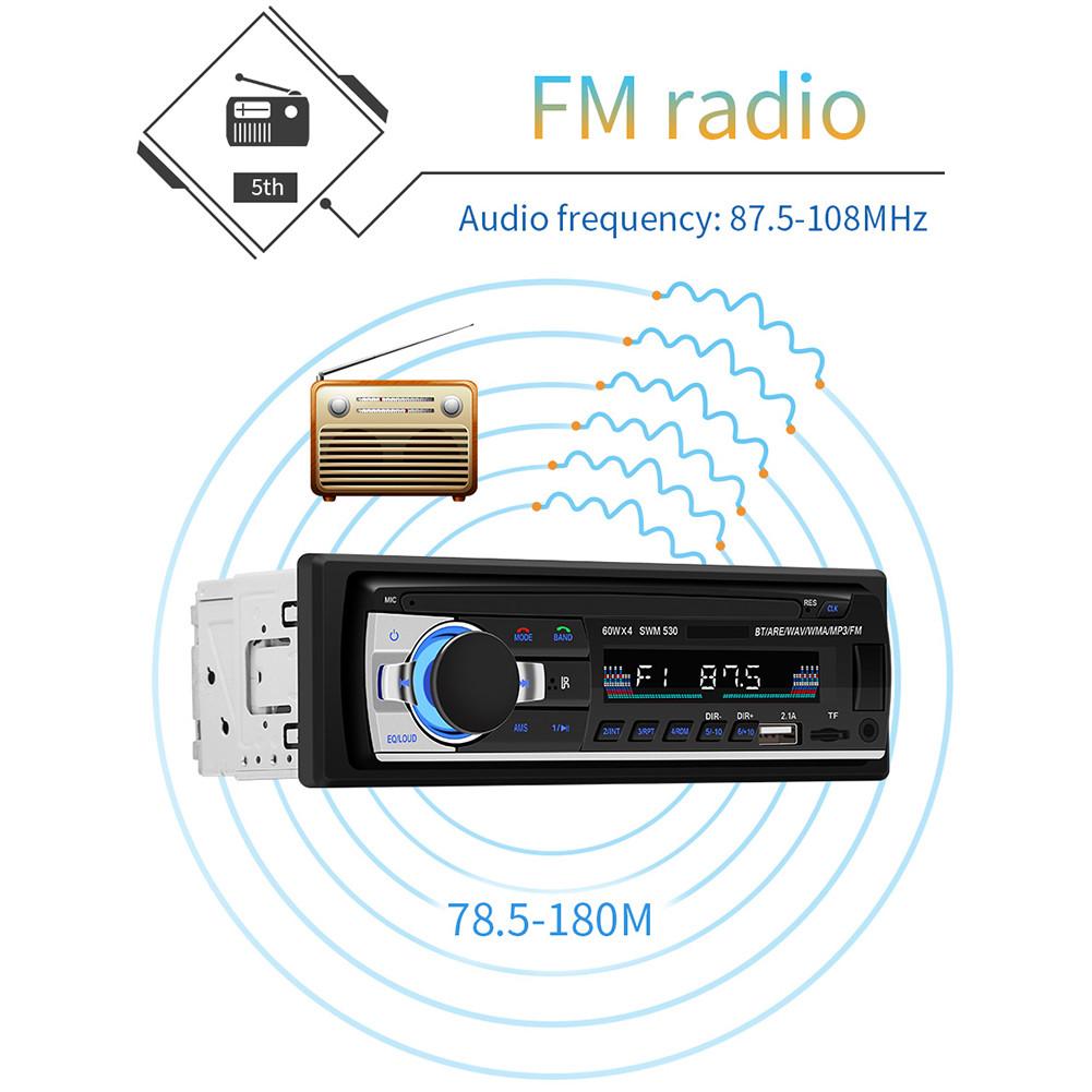 Autoradio multifonctions avec télécommande, lecteur MP3, Bluetooth, mains libres, chargement de voiture, carte MP3, RADIO, appel,
