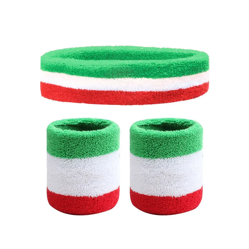 3 unids/set diadema deportiva banda para el sudor alta elástica mujeres hombres deportes al aire libre banda para el sudor diadema pulsera entrenamiento tenis diadema: Negro