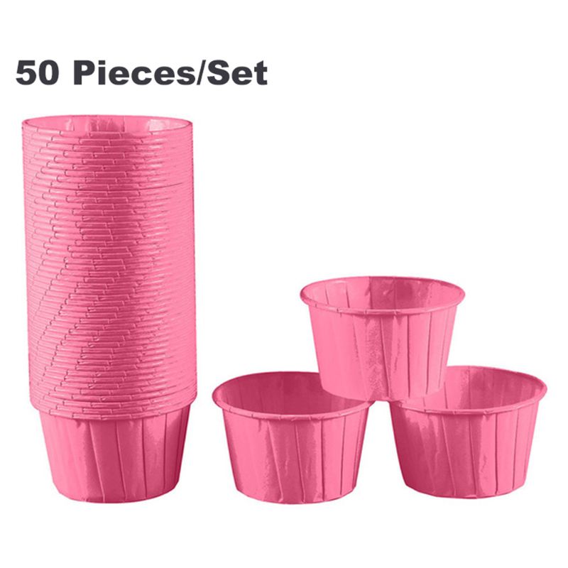 50 stücke Muffin Cupcake Papier Tasse Öldicht Cupcake Liner Backen Cup Tray Fall J78C: B