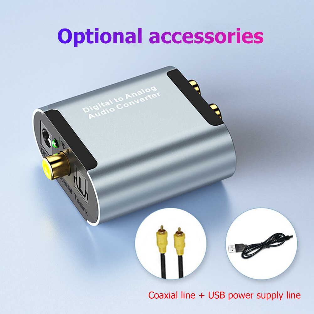 3.5Mm Audio Analoog Converter Digitaal Naar Rca Carrying Lichtgewicht Gadgets Voor Optical Fiber Toslink Coaxiale: coaxial line