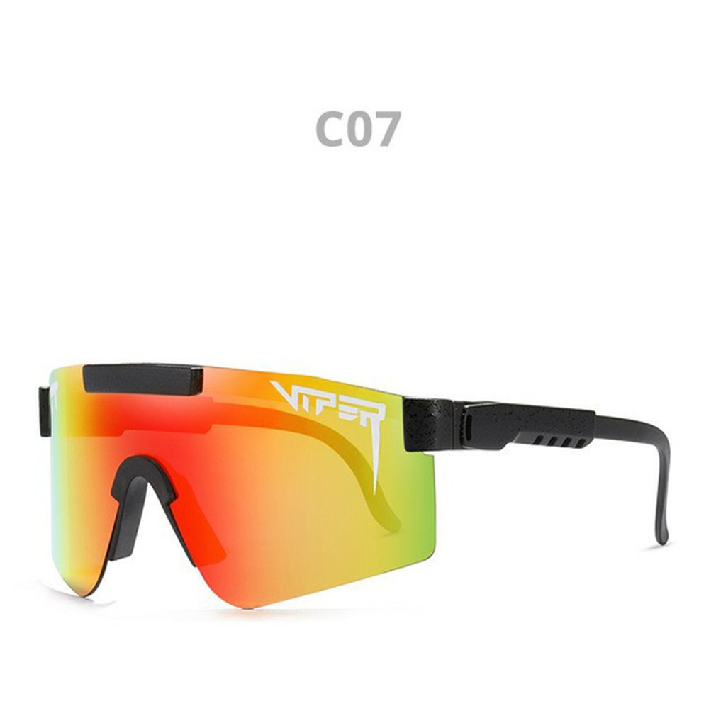 Originale pit viper sport google polariserede solbriller til mænd og kvinder udendørs vindtæt briller uv spejlet linse: Grøn