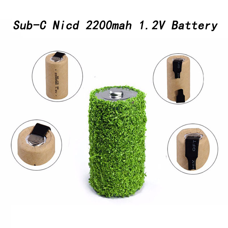 1-20 stk skruetrækker elektrisk bor sc batterier 1.2v 2200 mah sub c ni-cd genopladelig battey med tab elværktøj nicd subc celler