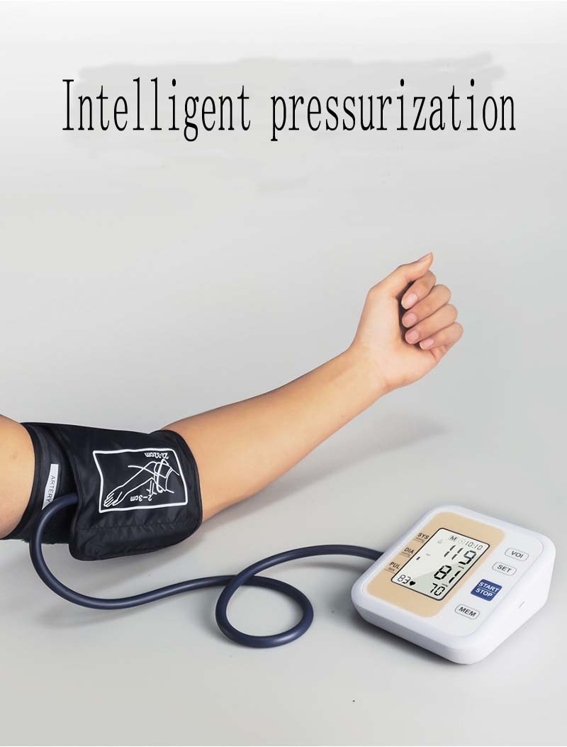 Automatic Digital Upper Arm Blood Pressure Monitor Heart Beat Rate Pulse Meter Tonometer Sphygmomanometers pulsometer for home