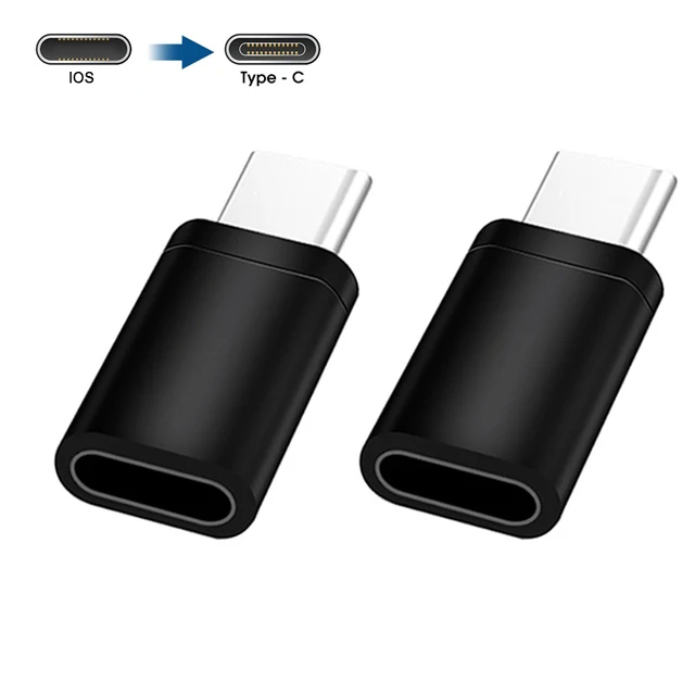 Adaptador Micro USB tipo C macho a IOS hembra, conector de sincronización de datos, convertidor de carga para Apple, teléfono móvil Android, adaptador de computadora portátil: Verde