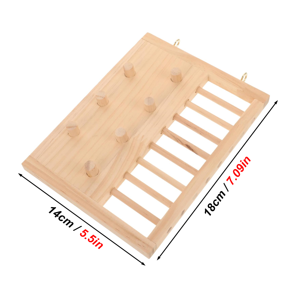 Échelle d'escalade en bois pour Hamster, jouet pont suspendu, planche à sauter, aire de jeux, jouet pour petits animaux, Cage à Hamster, jouet d'aménagement paysager, 1 pièce: Default Title