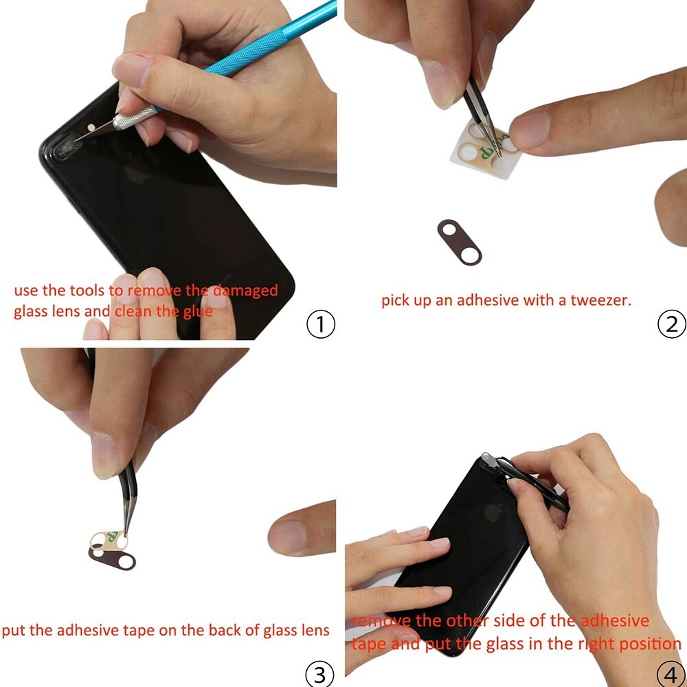 Terug Achteruitrijcamera Glas Lens Vervanging Met Lijm En Reparatie Toolkit Voor Iphone 6 6Plus 6S 7 8 plus X Xs 11 12 Pro Max