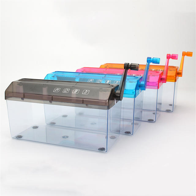 Huishoudelijke Mini A4 Papier Kleine Strip Handleiding Shredder Dagelijkse Financiële Bill A4 Papier Shredder Hand Aangezwengeld Draagbare: Default Title