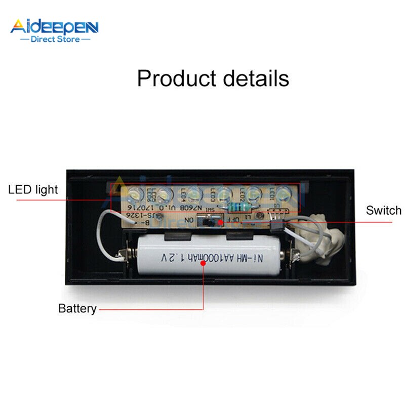 LED Digital Solar Power Light Sign House Number Doorplate Door Number Address Digits Wall Mount Number With Battery For Home