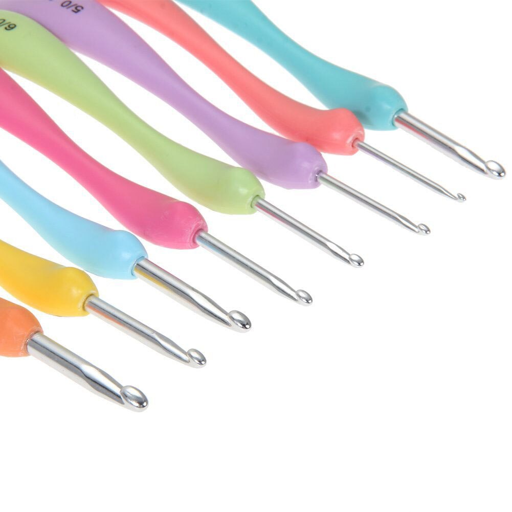8PCS Hooks Needles Sewing Tools Sewing Needles Knitting Needles Weave Sewing Tools Crochet Hooks Knit Aluminium Craft Yarn
